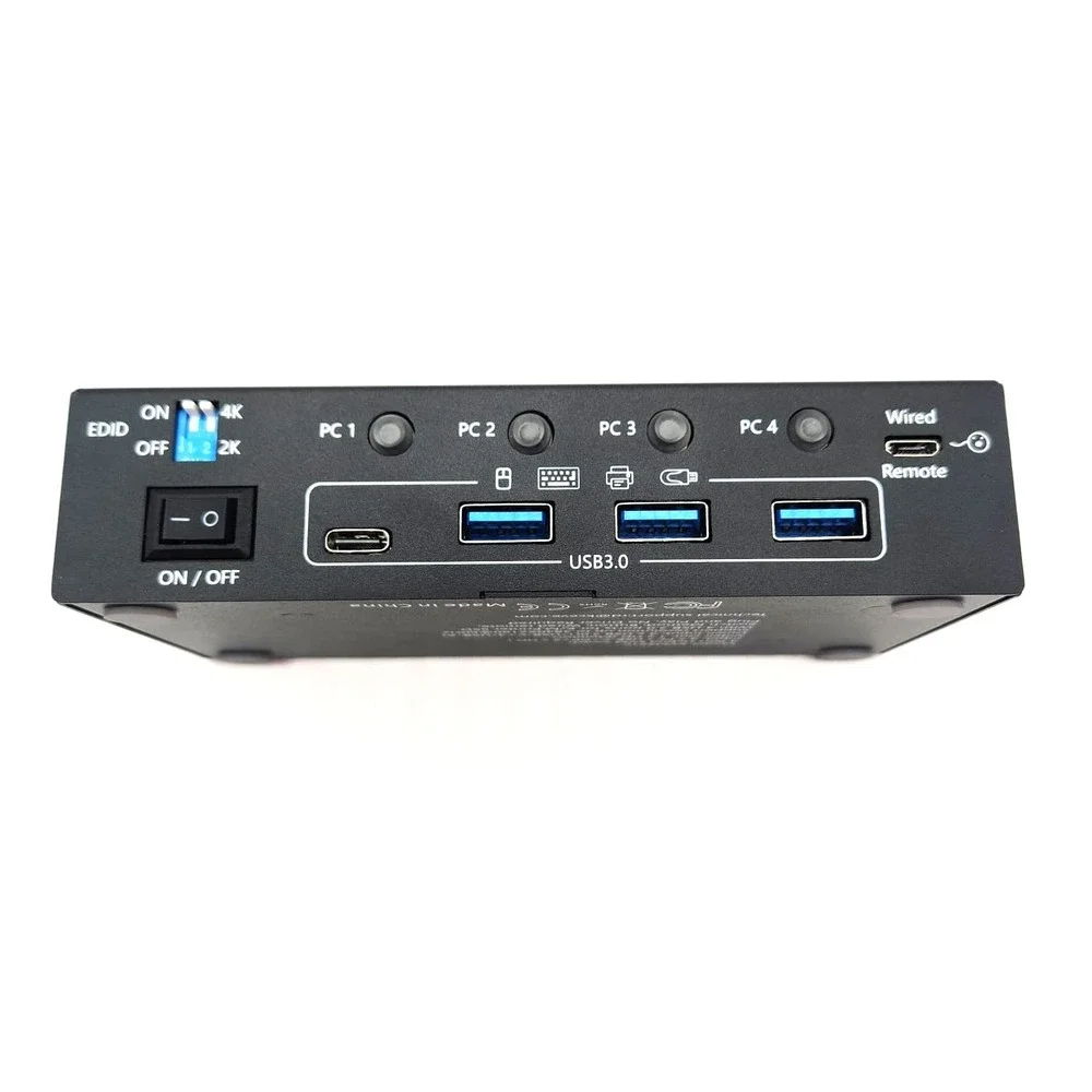 KCEVE 4K KVM‎ Switch 4 Computers 1 Monitor HDMI USB-C DP EDID USB 3.0 60H